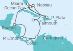 Itinerario del Crucero República Dominicana, Colombia, Costa Rica, Honduras - MSC Cruceros