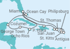 Itinerario del Crucero Islas Vírgenes, Antigua, Puerto Rico, Estados Unidos - MSC Cruceros