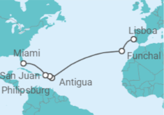 Itinerario del Crucero Portugal, Antigua Y Barbuda, Saint Maarten, Puerto Rico - MSC Cruceros