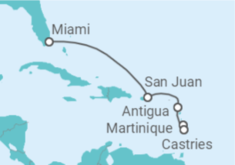 Itinerario del Crucero Santa Lucía, Antigua, Puerto Rico - Explora Journeys