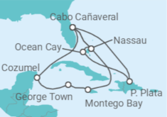 Itinerario del Crucero México, Islas Caimán, Jamaica, Bahamas, Estados Unidos (EE.UU.) - MSC Cruceros