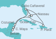 Itinerario del Crucero Belice, México, Bahamas, Estados Unidos (EE.UU.) - MSC Cruceros