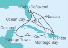 Itinerario del Crucero Bahamas, República Dominicana, México - MSC Cruceros