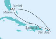 Itinerario del Crucero San Juan, Samaná y Bimini - Virgin Voyages