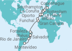 Itinerario del Crucero Desde Montevideo a Copenhague - MSC Cruceros