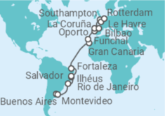 Itinerario del Crucero Desde Buenos Aires a Rotterdam - MSC Cruceros