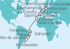 Itinerario del Crucero Desde Montevideo a Warnemunde - MSC Cruceros