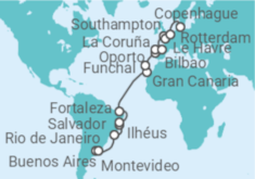 Itinerario del Crucero Desde Buenos Aires a Copenhague - MSC Cruceros