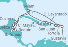 Itinerario del Crucero Puerto Rico, Guadalupe, Islas Vírgenes - Reino Unido, Estados Unidos (EE.UU.), Honduras, Belice, ... - Explora Journeys