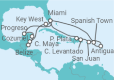 Itinerario del Crucero Estados Unidos (EE.UU.), Belice, México, Puerto Rico, Antigua Y Barbuda - Explora Journeys