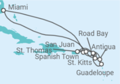 Itinerario del Crucero Islas Vírgenes - EEUU, Guadalupe, Dominica, Puerto Rico, Antigua Y Barbuda - Explora Journeys