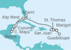 Itinerario del Crucero Desde Miami (EEUU) a San Juan (Puerto Rico)  - Explora Journeys