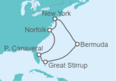 Itinerario del Crucero Virginia Beach y Orlando  - NCL Norwegian Cruise Line