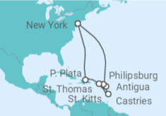 Itinerario del Crucero República Dominicana y Santa Lucía - NCL Norwegian Cruise Line