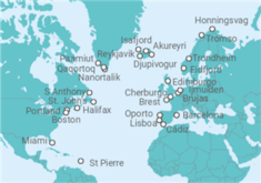 Itinerario del Crucero Vuelta al mundo - Holland America Line