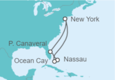 Itinerario del Crucero Nueva York y las Islas Paradisíacas del Caribe - MSC Cruceros