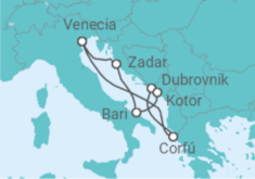 Itinerario del Crucero El increíble Mediterráneo Oriental 2025 - MSC Cruceros