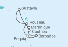 Itinerario del Crucero Caribe Oriental  - Silversea