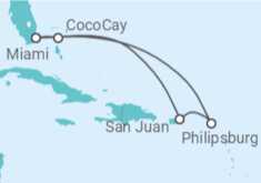 Itinerario del Crucero Cariba oriental y CocoCay - Royal Caribbean