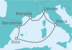 Itinerario del Crucero España, Italia, Francia - MSC Cruceros