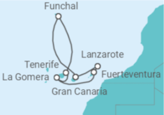 Itinerario del Crucero Islas Canarias - Costa Cruceros