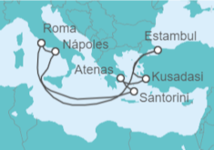 Itinerario del Crucero Italia, Grecia y Turquía - Royal Caribbean