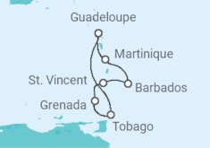 Itinerario del Crucero Barbados, Martinica - Costa Cruceros