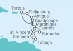 Itinerario del Crucero Barbados, Martinica, Guadalupe, Islas Vírgenes - Reino Unido, Saint Maarten, Antigua Y Barbuda, S... - Costa Cruceros