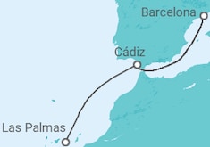 Itinerario del Crucero España - Costa Cruceros