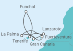 Itinerario del Crucero Islas Canarias 2025  - Costa Cruceros