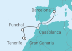 Itinerario del Crucero Islas Canarias - Costa Cruceros