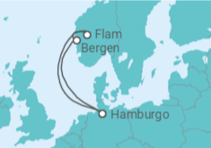 Itinerario del Crucero Fiordos Noruegos - AIDA