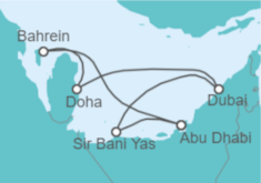 Itinerario del Crucero Qatar, Emiratos Árabes - TI - MSC Cruceros