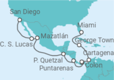 Itinerario del Crucero México, Costa Rica, Panamá, Colombia, Islas Caimán - Royal Caribbean