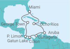 Itinerario del Crucero Jamaica, Aruba, Colombia, Panamá, Costa Rica, Islas Caimán - Princess Cruises