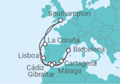 Itinerario del Crucero España y Portugal - Princess Cruises