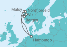 Itinerario del Crucero Fiordos noruegos - Costa Cruceros