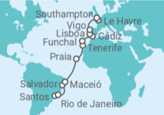 Itinerario del Crucero Desde Santos a Southampton - Costa Cruceros