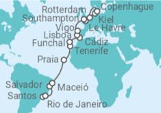 Itinerario del Crucero Desde Santos a Copenhague - Costa Cruceros