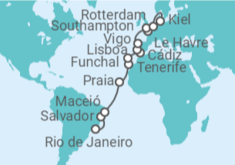 Itinerario del Crucero Desde Río de Janeiro a Kiel  - Costa Cruceros