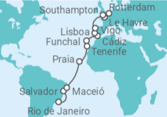 Itinerario del Crucero Desde Río de Janeiro a Rotterdam - Costa Cruceros