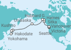 Itinerario del Crucero Desde Seattle a Yokohama - Holland America Line