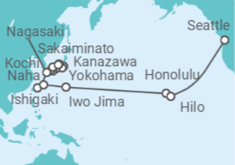 Itinerario del Crucero Desde Yokohama a Seattle - Holland America Line