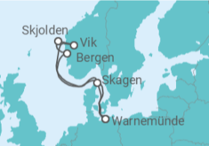 Itinerario del Crucero Fiordos Noruegos - AIDA