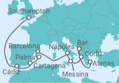 Itinerario del Crucero Gran crucero por el Mediterráneo - Princess Cruises