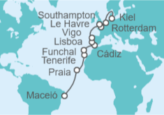 Itinerario del Crucero Desde Brasil a Alemania - Costa Cruceros