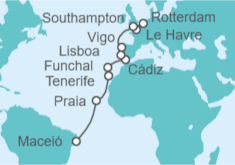 Itinerario del Crucero Desde Brasil a Rotterdam - Costa Cruceros