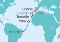 Itinerario del Crucero Cabo Verde, España y Portugal - Costa Cruceros