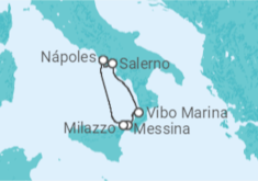 Itinerario del Crucero Nápoles, Costa Amalfitana y Sicilia  - CroisiMer