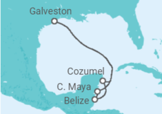 Itinerario del Crucero Belice, México - Carnival Cruise Line